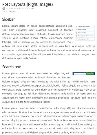 Screenshot: Layout: Article (right images)